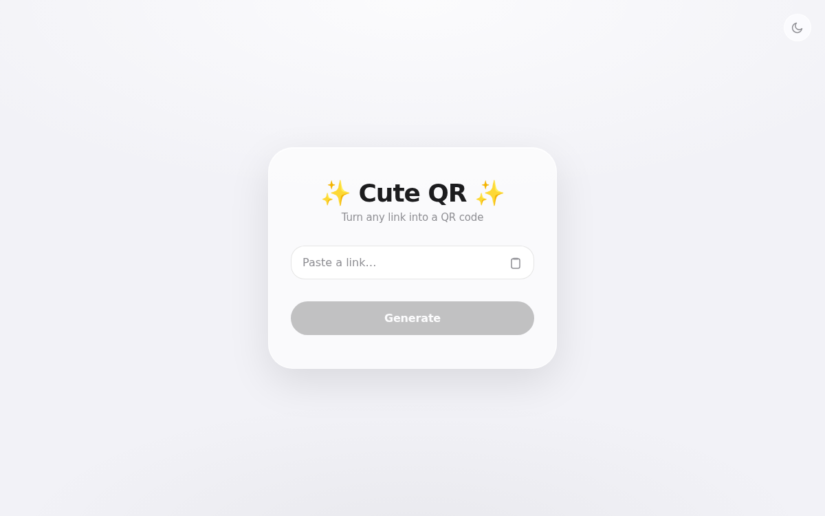 Screenshot of cute-qr