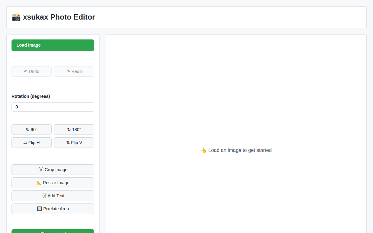 Screenshot of xsukax Photo Editor